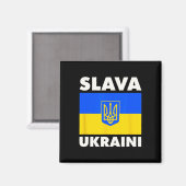 Aimant Drapeau de l'Ukraine Fierté Slava Ukraini 2 (Recto/Verso)