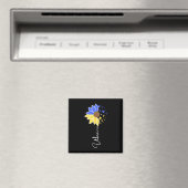 Aimant Drapeau de l'Ukraine Tournesol Cœurs (In Situ (Lave-vaisselle))
