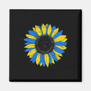 Aimant Drapeau de l'Ukraine Tournesol Drapeau ukrainien V