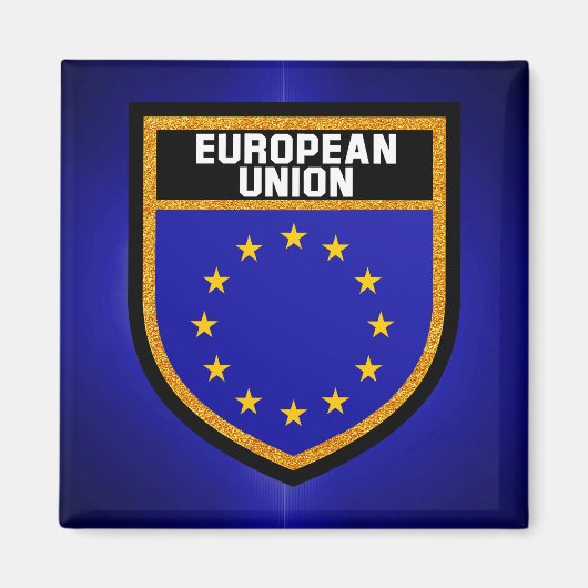 Aimant Drapeau de l'Union européenne (Devant)