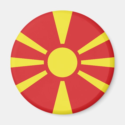 Aimant Drapeau de Macédoine du Nord (Devant)