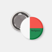 Aimant Drapeau de Madagascar & Africain - fans de voyages (Recto/Verso)
