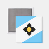 Aimant Drapeau de Madison, Wisconsin (Recto/Verso)