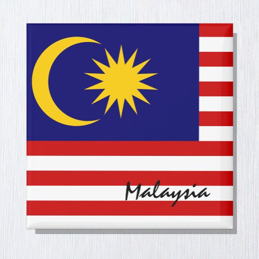 Aimant Drapeau de Malaisie & Amateurs de vacances/sports 