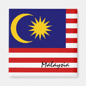 Aimant Drapeau de Malaisie & Amateurs de vacances/sports  (Devant)