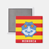 Aimant Drapeau de Minorque, Espagne (Recto/Verso)