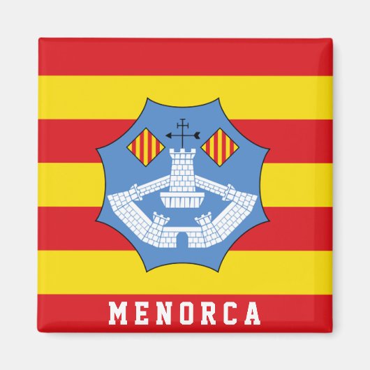 Aimant Drapeau de Minorque, Espagne (Devant)