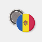 Aimant Drapeau de Moldavie (Recto/Verso)