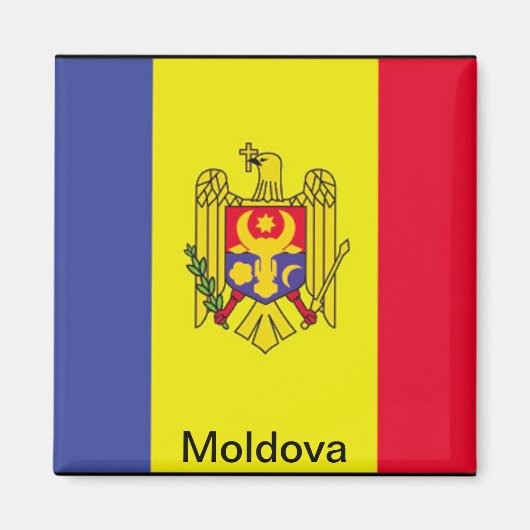 Aimant Drapeau de Moldavie (Devant)