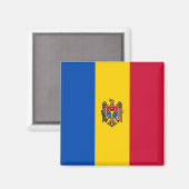 Aimant Drapeau de Moldova (Recto/Verso)
