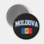 Aimant Drapeau de Moldova (Recto/Verso)