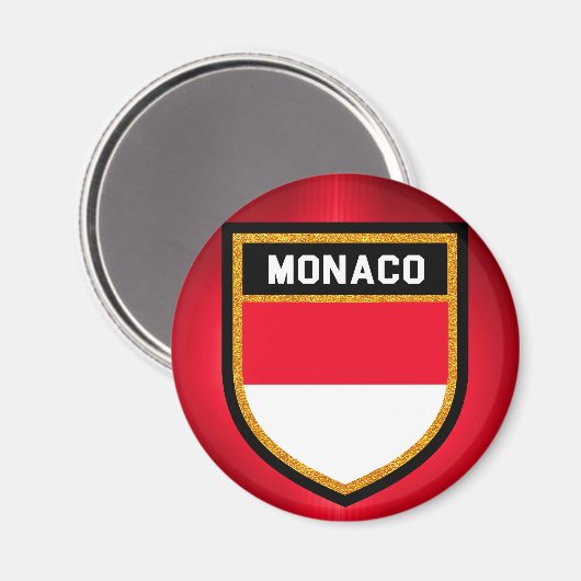 Aimant Drapeau de Monaco (Recto/Verso)