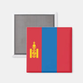 Aimant Drapeau de Mongolie (Recto/Verso)