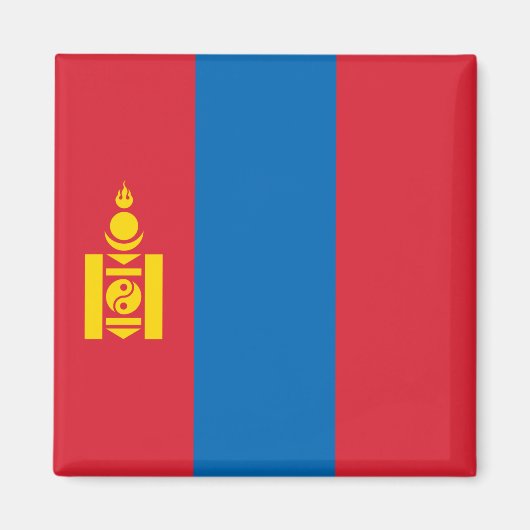 Aimant Drapeau de Mongolie (Devant)