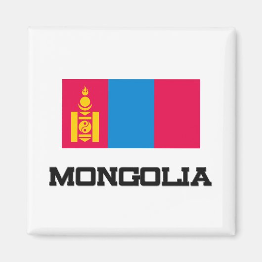 Aimant Drapeau de Mongolie (Devant)