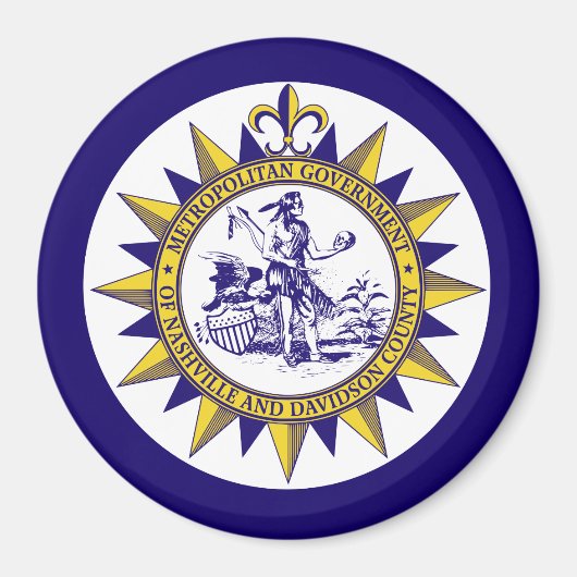 Aimant Drapeau de Nashville, Tennessee (Devant)