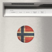 Aimant Drapeau de Norvège en bois (In Situ (Lave-vaisselle))
