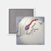Aimant Drapeau de Norway (Recto/Verso)