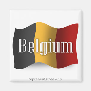 Aimant Drapeau de ondulation de la Belgique