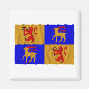 Aimant Drapeau de ondulation de län de Kalmar