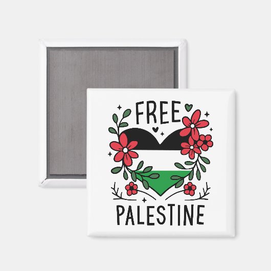 Aimant Drapeau de palestine libre (Recto/Verso)