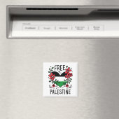 Aimant Drapeau de palestine libre (In Situ (Lave-vaisselle))
