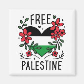 Aimant Drapeau de palestine libre (Devant)