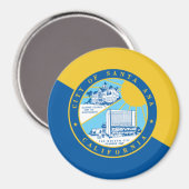 Aimant Drapeau de Père Noël Ana, Californie (Recto/Verso)