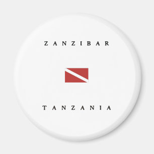 Aimant Drapeau de piqué de scaphandre de Zanzibar