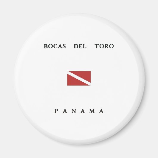 Aimant Drapeau de plongée Bocas Del Toro Panama (Devant)