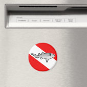 Aimant Drapeau de plongée caricaturale (In Situ (Lave-vaisselle))