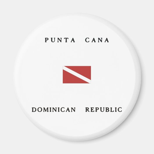 Aimant Drapeau de plongée de Punta Cana République Domini (Devant)