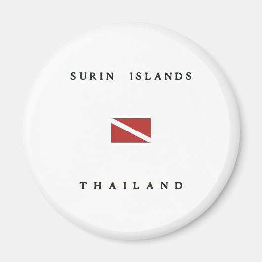 Aimant Drapeau de plongée de Surin Islands Thaïlande (Devant)