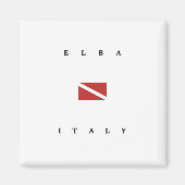Aimant Drapeau de plongée Elba Italie (Devant)