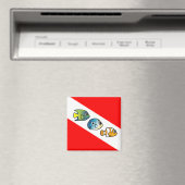 Aimant Drapeau de plongée mignon Scubadorable (In Situ (Lave-vaisselle))