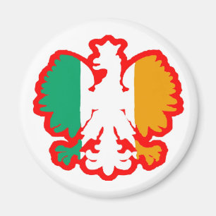 AIMANT DRAPEAU DE POLISH/IRISH
