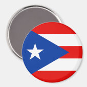 Aimant drapeau de Porto Rico (Recto/Verso)