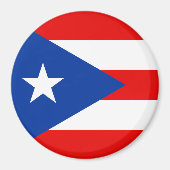 Aimant drapeau de Porto Rico (Devant)
