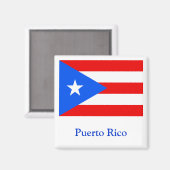 Aimant Drapeau de Porto Rico (Recto/Verso)