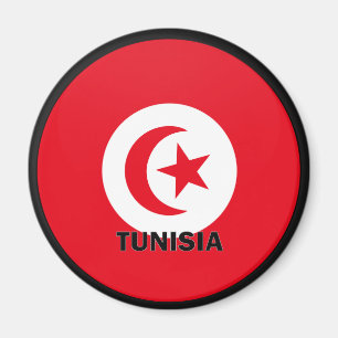 Aimant Drapeau de qualité de rondeau de la Tunisie