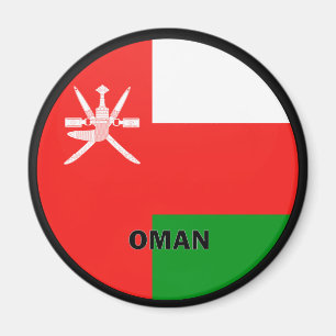 Aimant Drapeau de qualité de rondeau de l'Oman