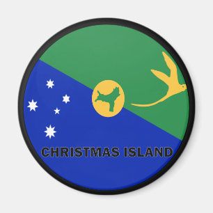 Aimant Drapeau de qualité de rondeau d'Île Christmas