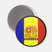 Aimant Drapeau de qualité Roundel Andorre (Recto/Verso)