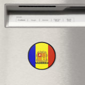 Aimant Drapeau de qualité Roundel Andorre (In Situ (Lave-vaisselle))