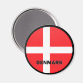 Aimant Drapeau de qualité Roundel Danemark (Recto/Verso)