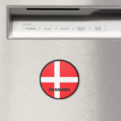 Aimant Drapeau de qualité Roundel Danemark (In Situ (Lave-vaisselle))