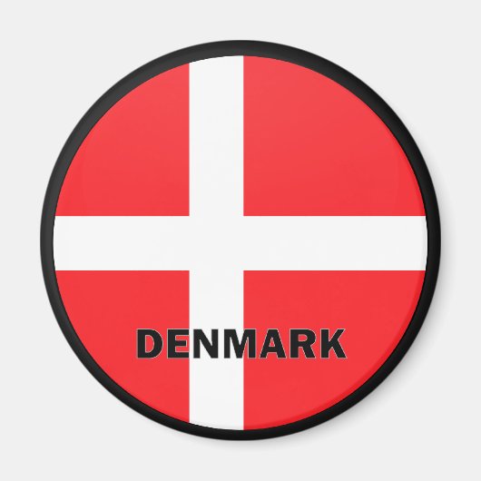 Aimant Drapeau de qualité Roundel Danemark (Devant)