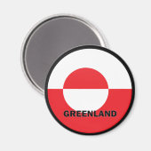 Aimant Drapeau de qualité Roundel Groenland (Recto/Verso)