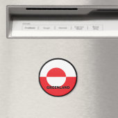 Aimant Drapeau de qualité Roundel Groenland (In Situ (Lave-vaisselle))