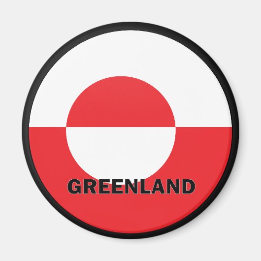Aimant Drapeau de qualité Roundel Groenland (Devant)